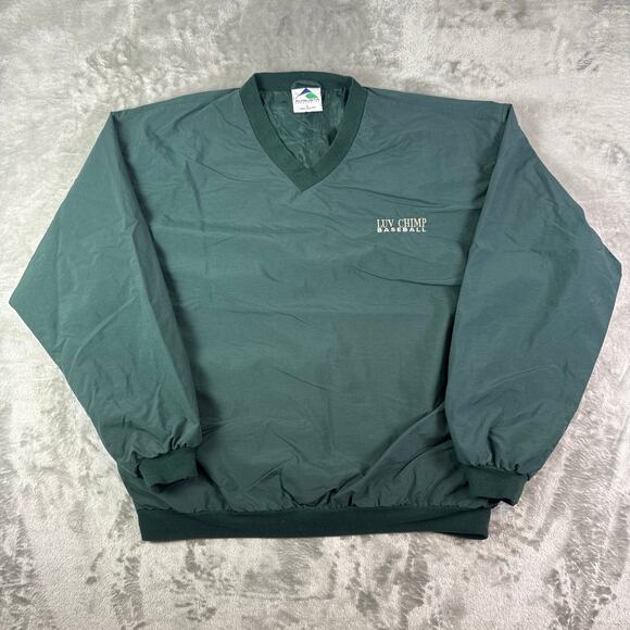 VTG Augusta Sportswear Luv Chimp Baseball pullover windbreaker mens Large - Picture 1 of 8